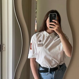 Zara collared t-shirt with patches